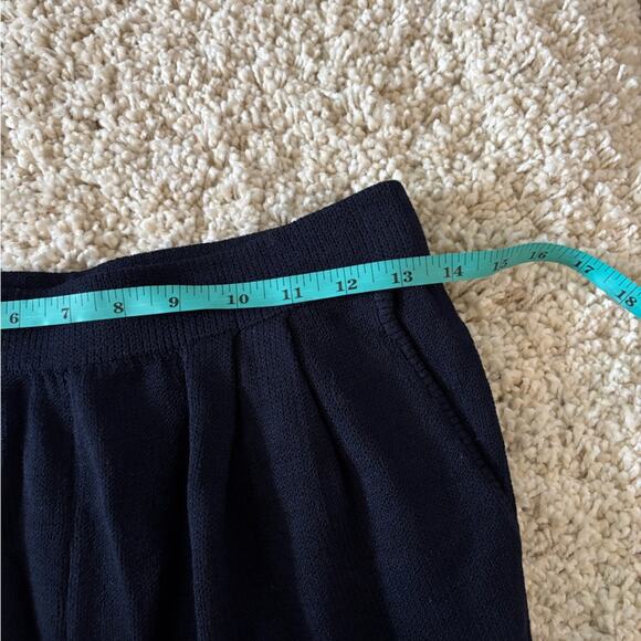 St. John Navy Blue Knit Ankle Trouser Pull On Pants Size 10 - Picture 6 of 8